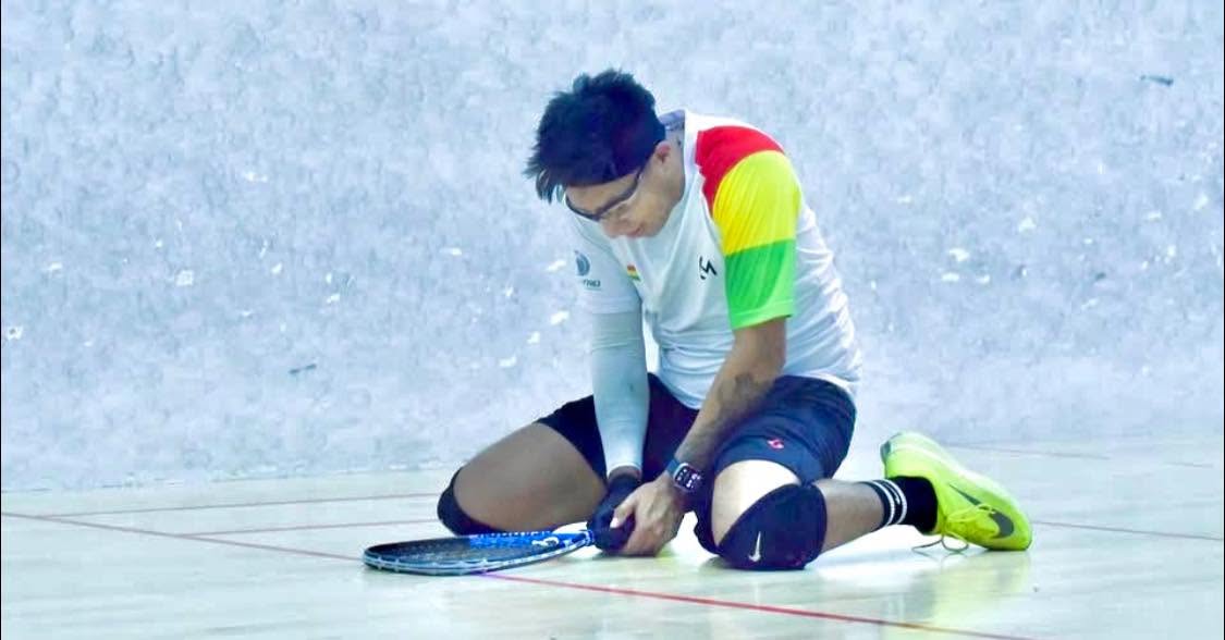 Conrrado Moscoso se pierde el último torneo de la temporada de raquetball debido a los bloqueos. CONRRADO MOSCOSO.