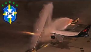 ¿El avión de Brasil fue bendecido antes de partir al Mundial?