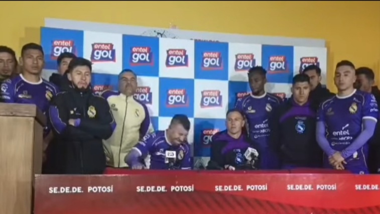 Conferencia de prensa de Real Potosí contra el arbitraje. RRSS
