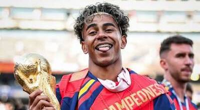 Lamine Yamal, campeón del Mundo con España en 2026. RRSS.